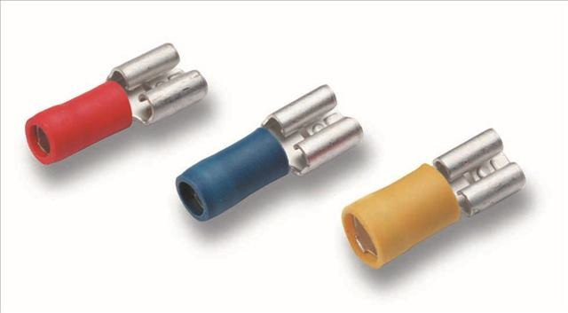 Cimco Geïsoleerde Vlaksteekhuls 4 - 6MM² / 6,3MM X 0,8MM, geel