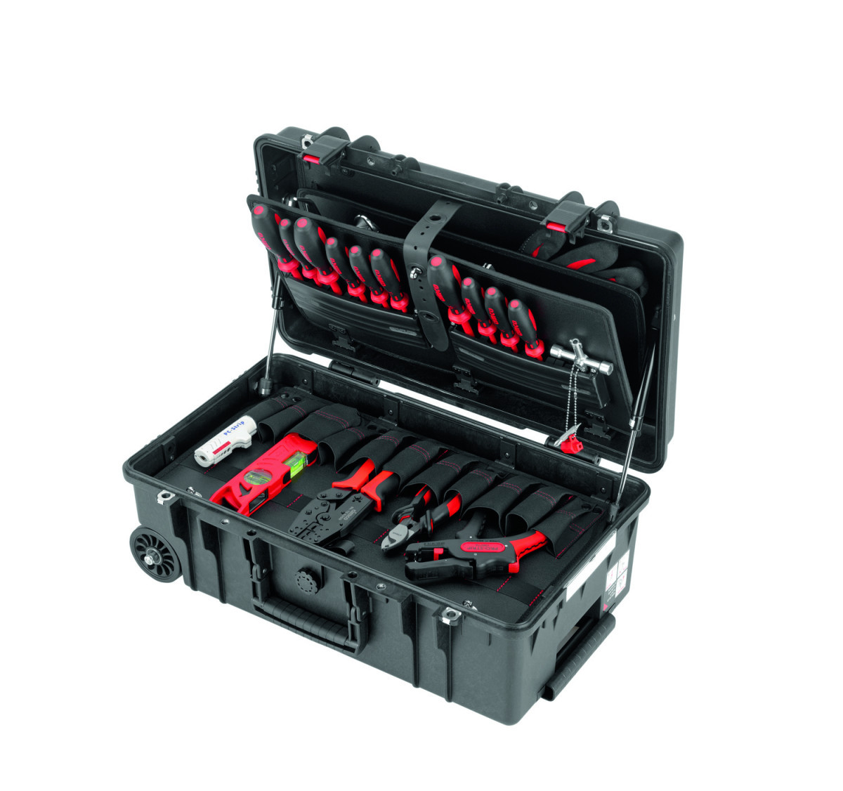 Cimco Gevulde Gereedschapskoffer trolley gigant techniek, 22-delig