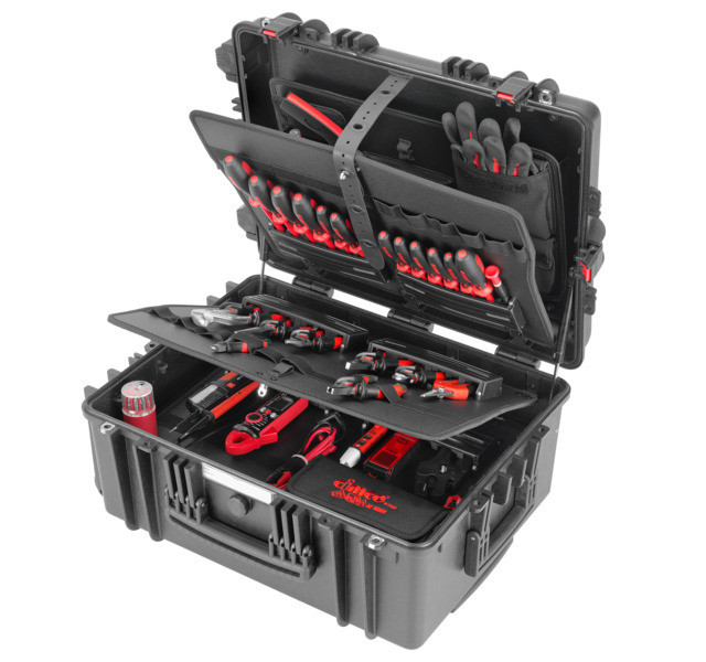 Cimco Gevulde Gereedschapskoffer trolley gigant XL techniek, 36-delig