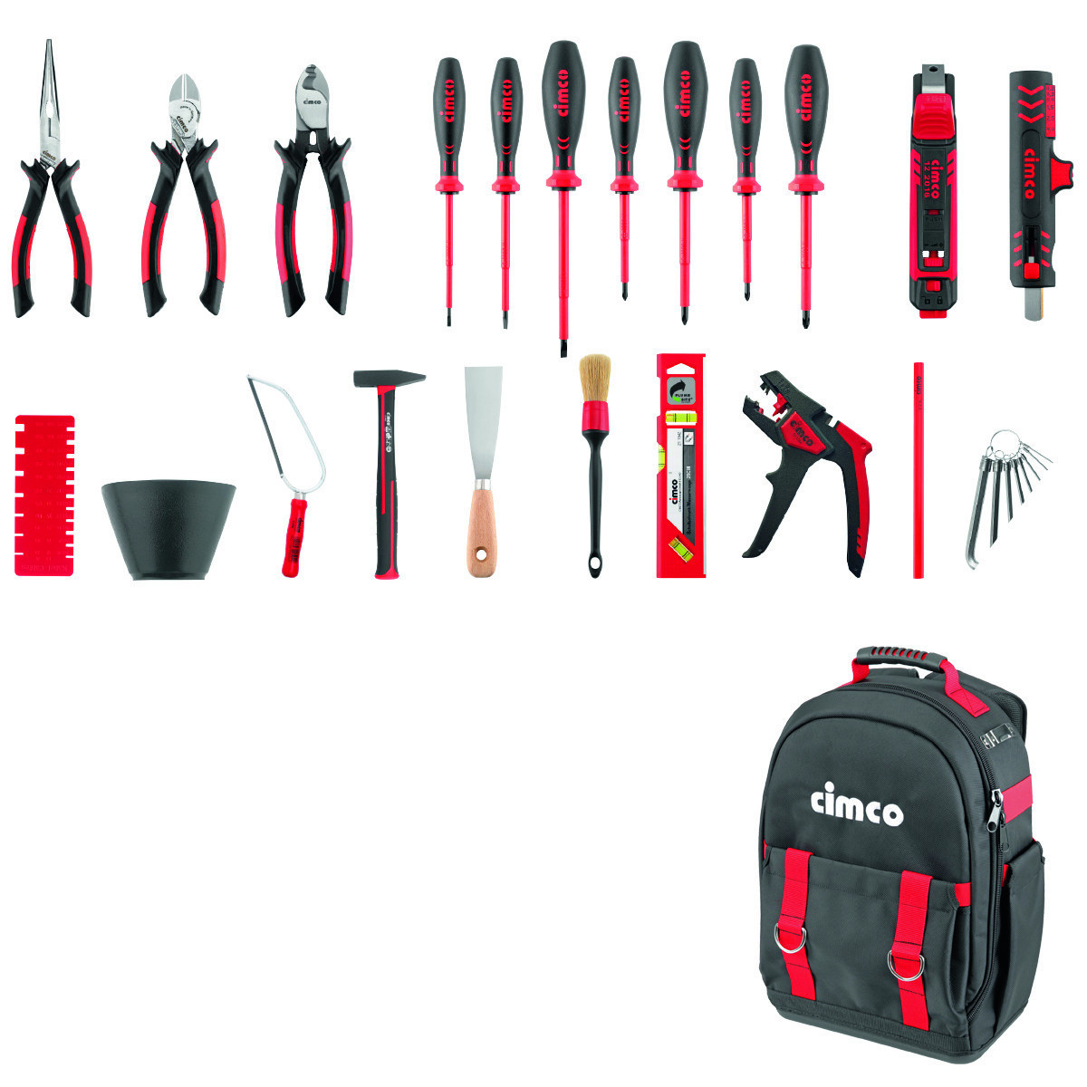 Cimco Gevulde Gereedschapsrugzak ergo starter electric