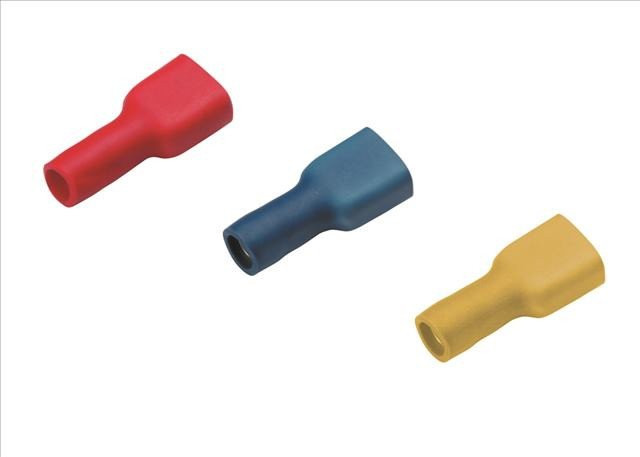 Cimco Volledig Geïsoleerde vlaksteekhuls 1,5 - 2,5MM² / 4,8MM X 0,8MM, blauw