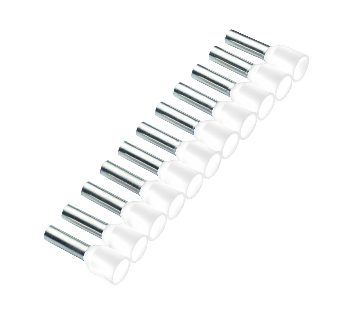 Cimco Geïsoleerde Adereindhulzen op strip, din 46228, 0,5MM², *wit