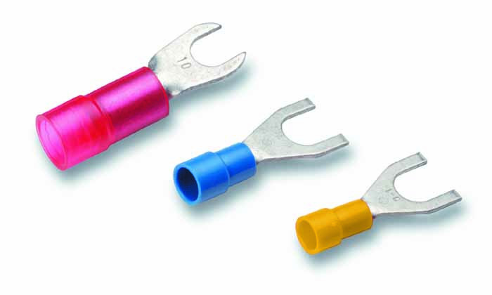 Cimco Geïsoleerde Kabelschoen, vorktong cu, 4 - 6MM² M5, geel