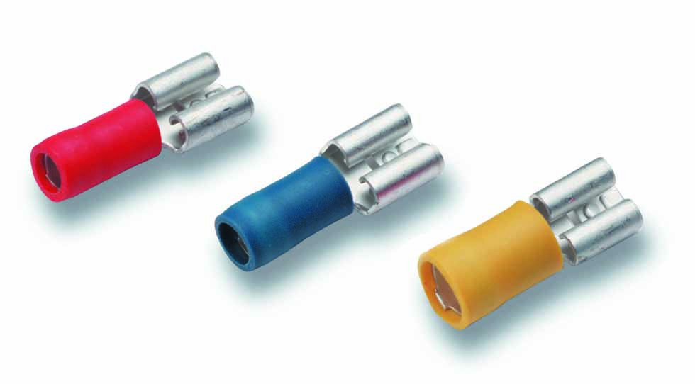 Cimco Geïsoleerde Vlaksteekhuls 0,5 - 1MM² / 4,8MM X 0,5MM, rood