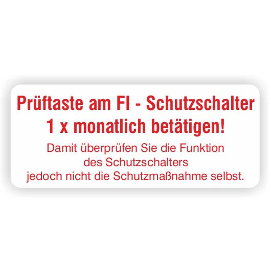 Cimco Informatiesticker Fi-testknop