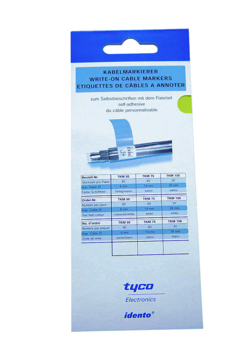 Cimco Kabellabels, tekstveld 25MM X 25MM X 75MM, zelf beschrijven