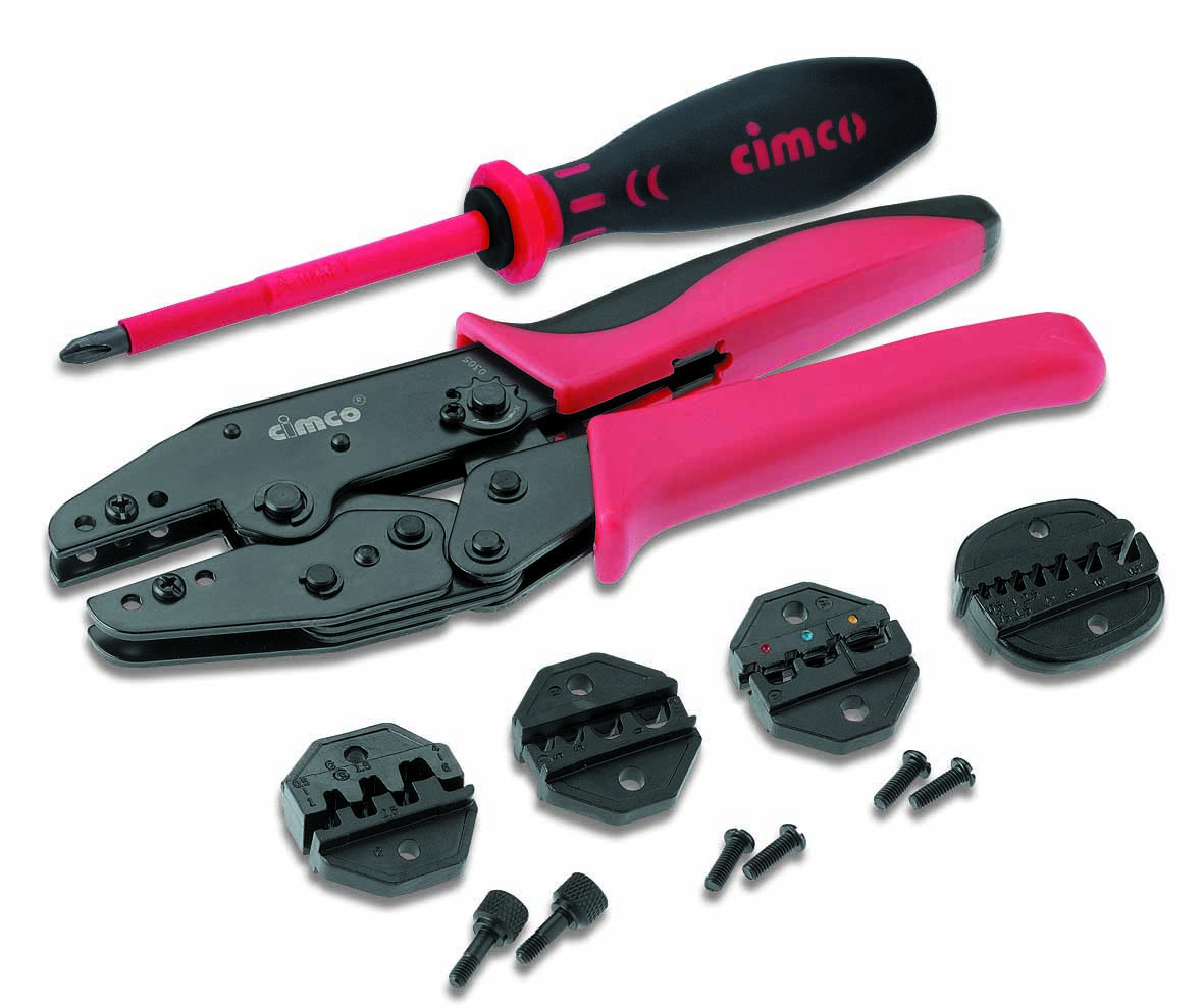 Cimco Perstangset 4-delig met verwisselbare persmatrijzen