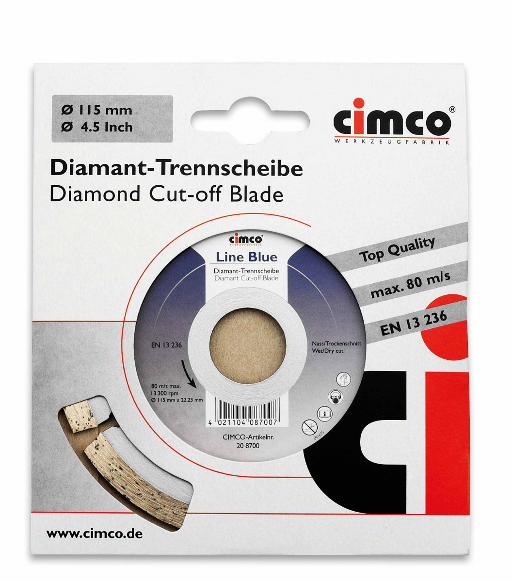 Cimco Slijpschijf Diamant, 125MM, line blue