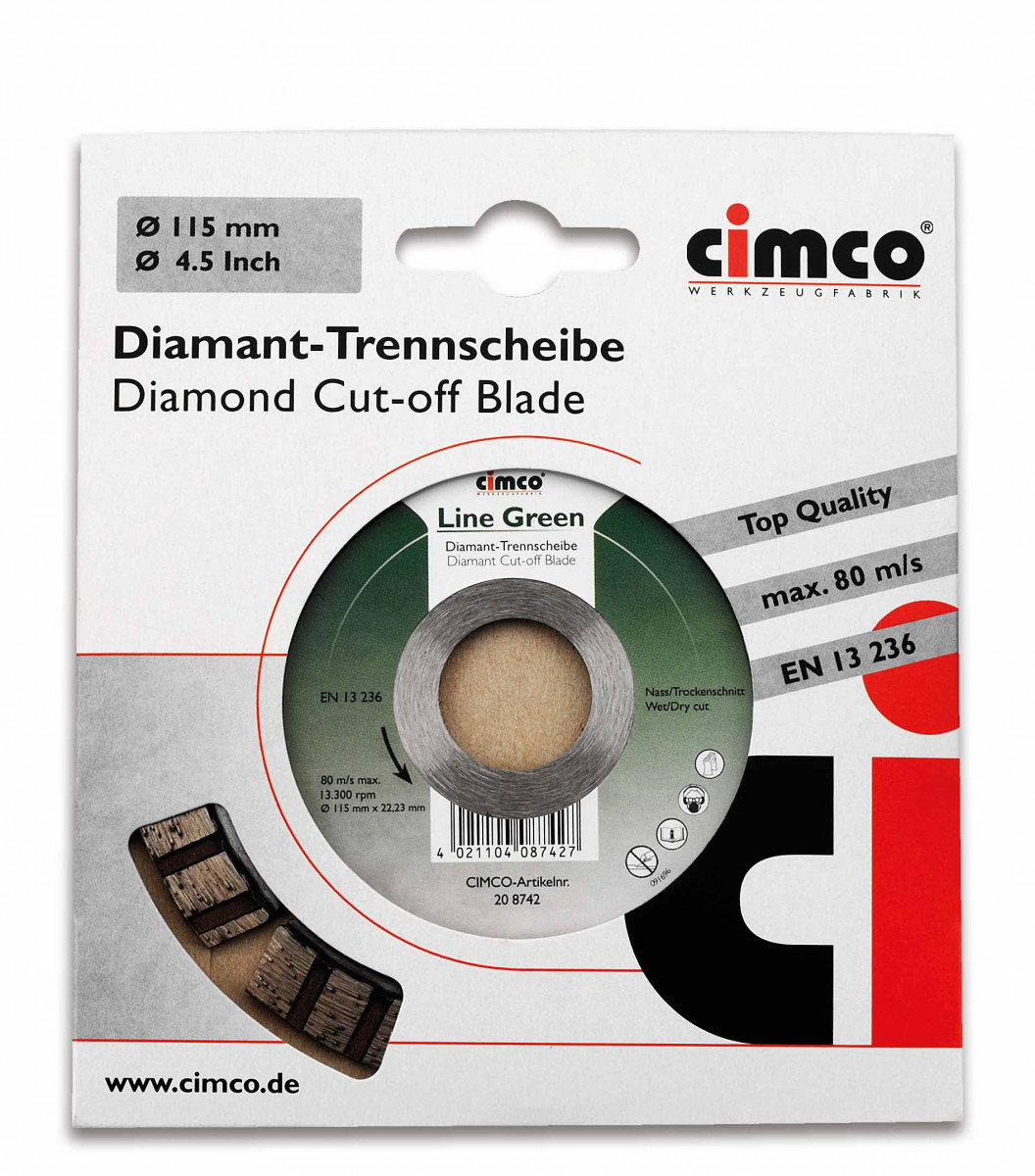 Cimco Slijpschijf Diamant, 125MM, line green