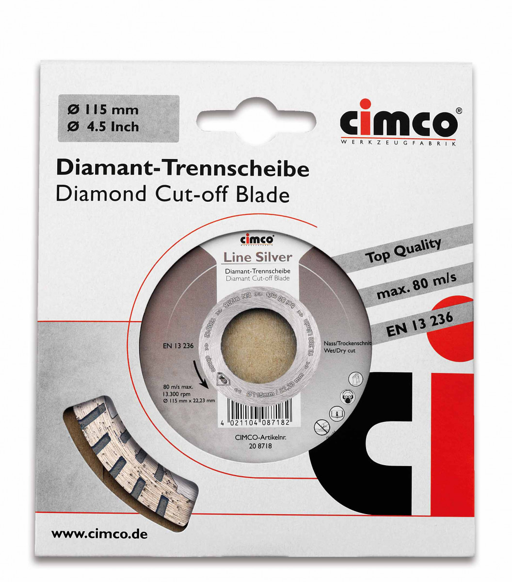 Cimco Slijpschijf Diamant, 180MM, line silver