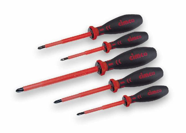Cimco Schroevendraaier assortiment 5 platte schroevendraaiers geïsoleerd 1000 V