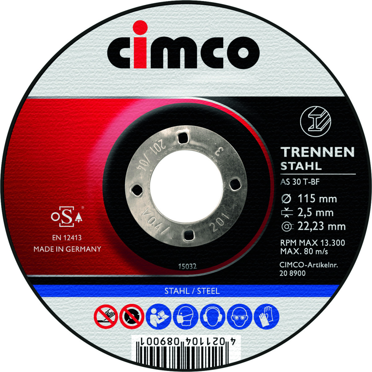 Cimco SLPSCHIJF STAAL 115MM  BR