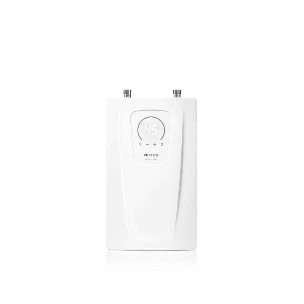 Clage E-compact elektronische onderbouw doorstroomverwarmer 5,0 L/min bij 50&deg;c 11/13,5 KW 3x16/20a 400V
