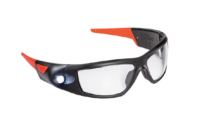 Coast Veiligheidsbril met verlichting SPG500 oplaadbare veiligheidsbril met verlichting