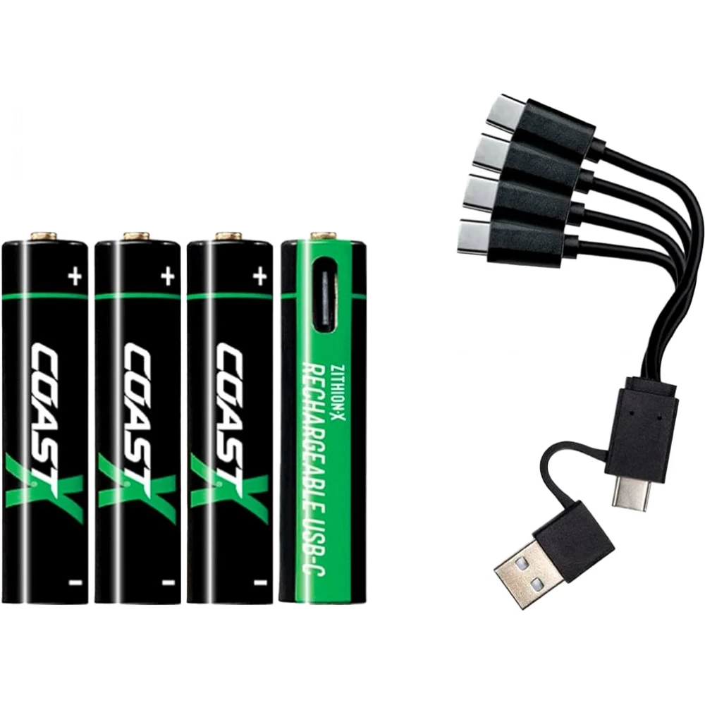 Coast Zithion-X li-ion batt.aaa oplaadbaar 1,5V 750mah usb-C blister 4