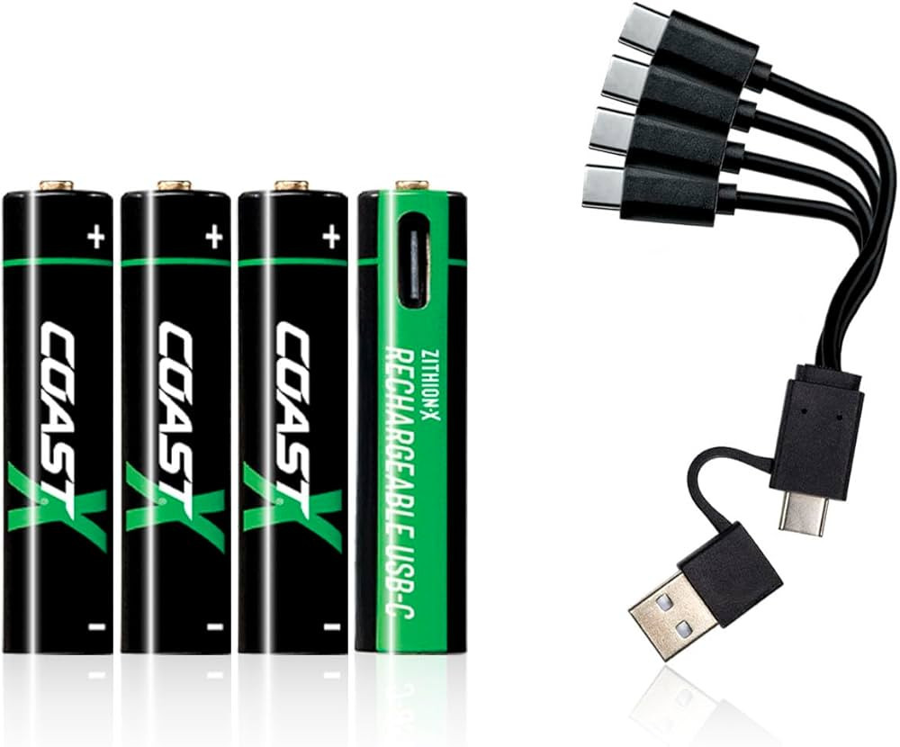 Coast Zithion-X li-ion batt.aaa oplaadbaar 1,5V 750mah usb-C blister 4