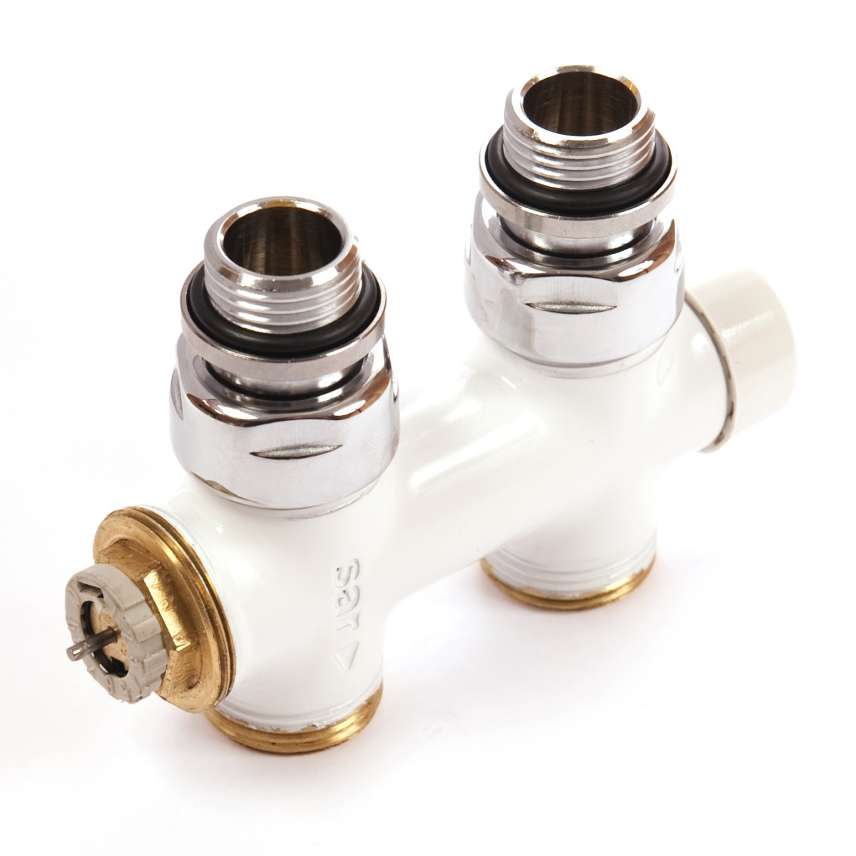 Comap Thermostatisch design H-onderblok recht M30 wit 1/2"X3/4ec hoh 5