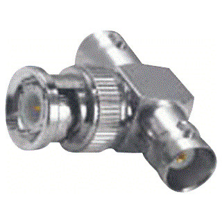 Comelit T adapter van BNC plug naar dual BNC socket