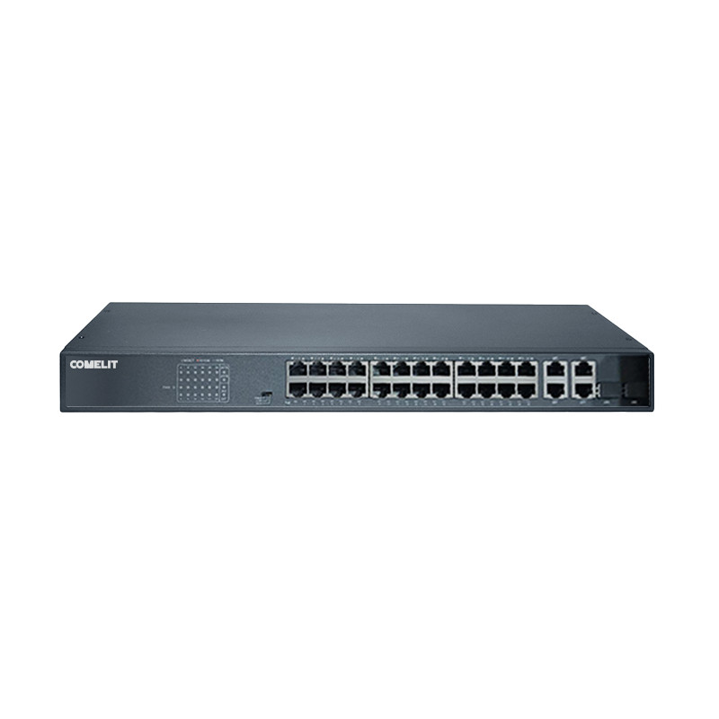 Comelit CCTV Netwerk Switch met 24 poe, 4 ge en 2SFP poorten