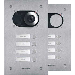 Comelit Switch RVS deurbelpaneel met 4 drukknoppen