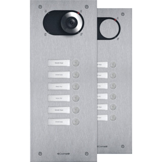 Comelit Switch RVS deurbelpaneel met 6 drukknoppen