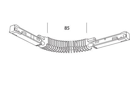 Concord Lytespan 1-Circuit - Coupler Lytespan 1 flexible coupler - white