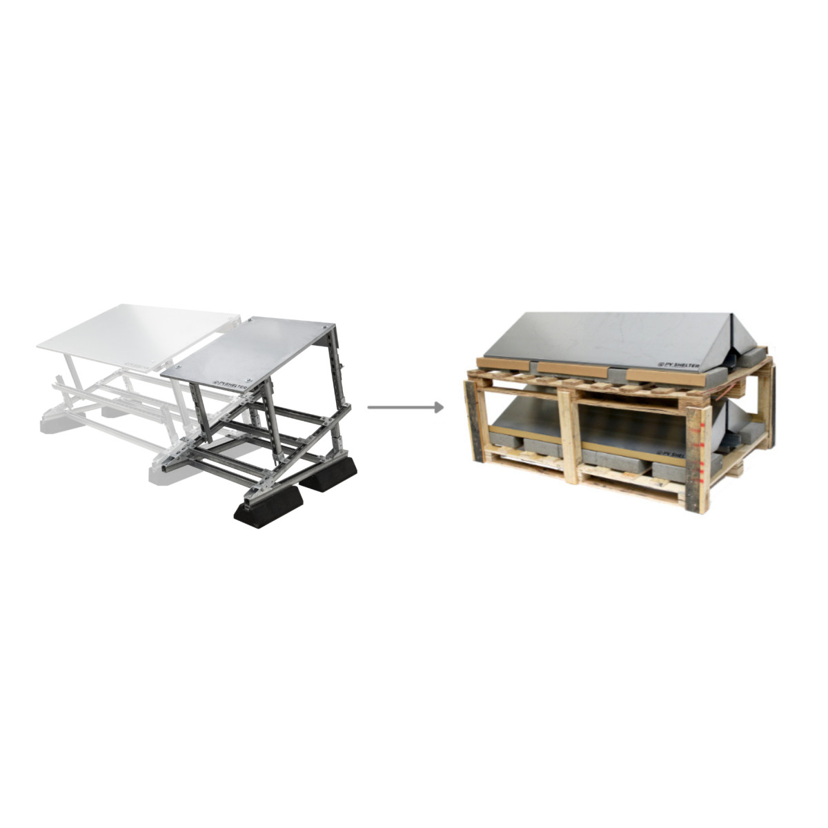 Conduct PVshelter Pvshelter Angled type plus non-assembled