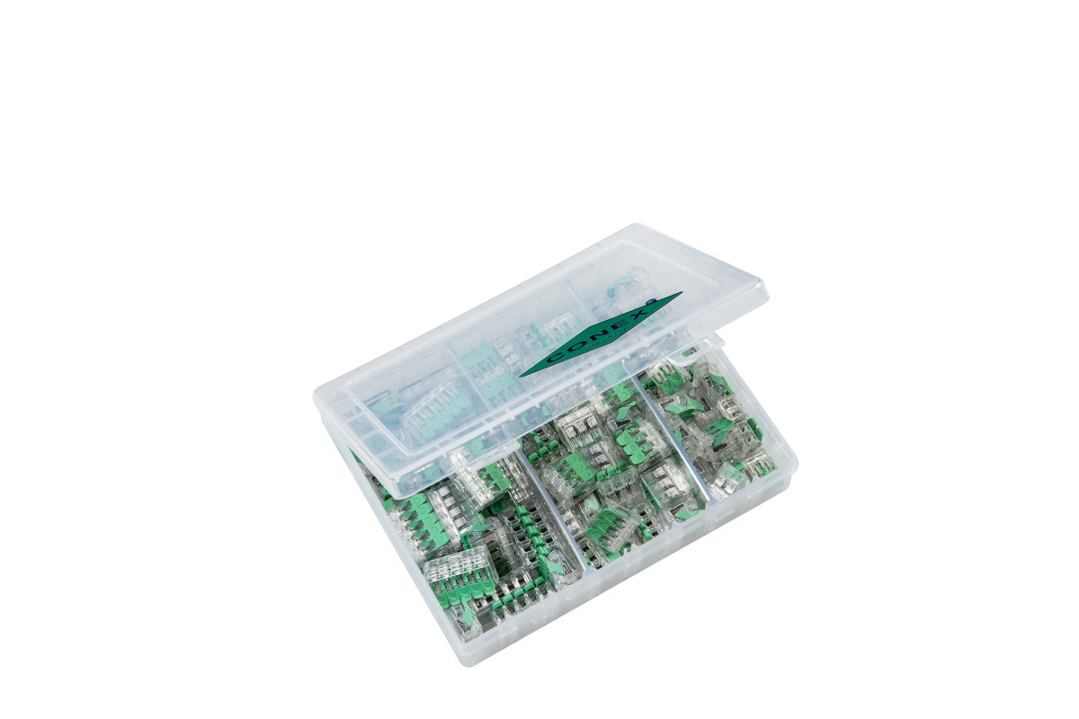 Conex Assorti box lasklemmen universeel h Assortibox lasklemmen hersluitbaar 90 stuks