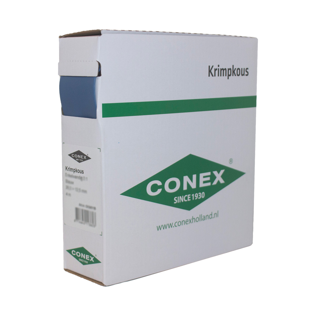 Conex Krimpkous 4,8-2,4 blauw rol 11 meter