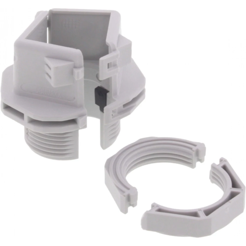 Conmaxx Deelbare wartel m63x1,5 met contramoer, grijs