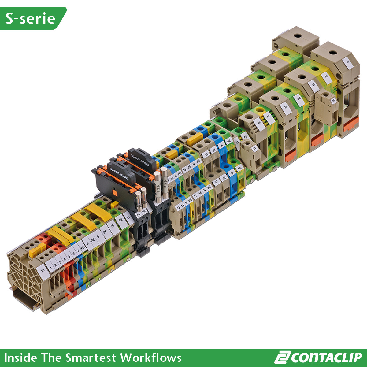 Conta-Clip S-Serie SRKD 4/led3(gn)/24V DC BG