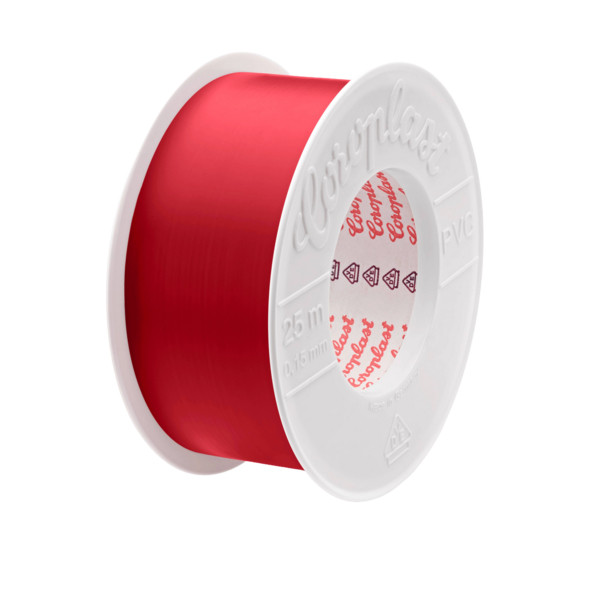 Coroplast 302 isolatietapes Isolatieband, ouderdoms- en weerbestendig, 30MMX25 meter, rood