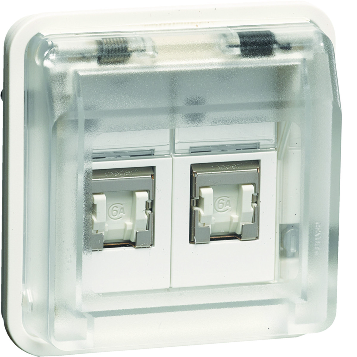 Data-Aansluiting cat 6. 2-V, W.1, polarwit