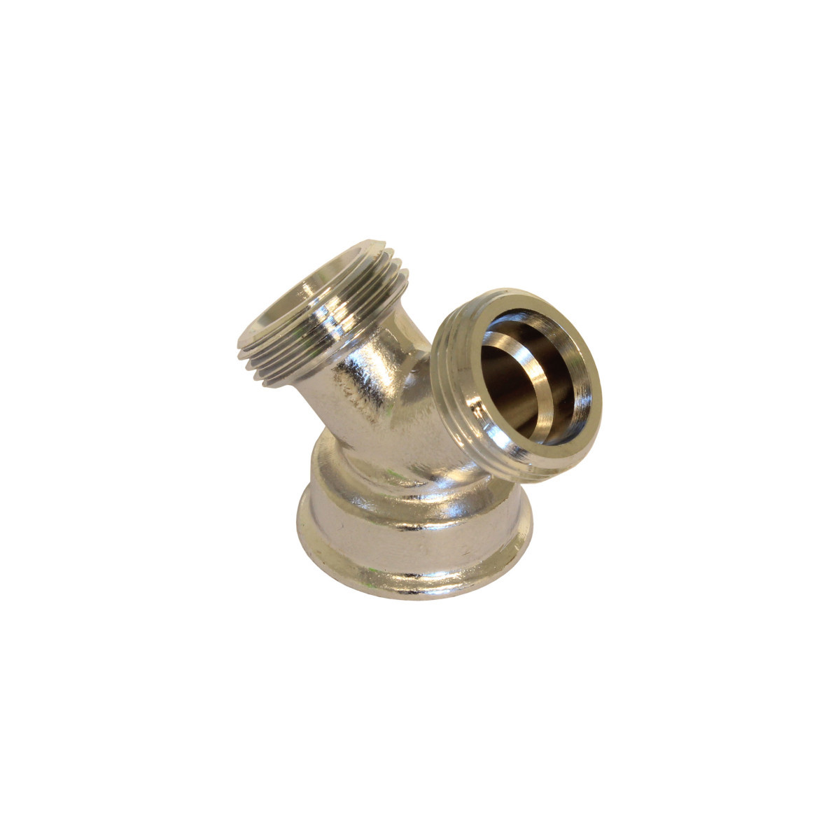 DE BEER Y-STUK 3X 3/4" CHR 640821