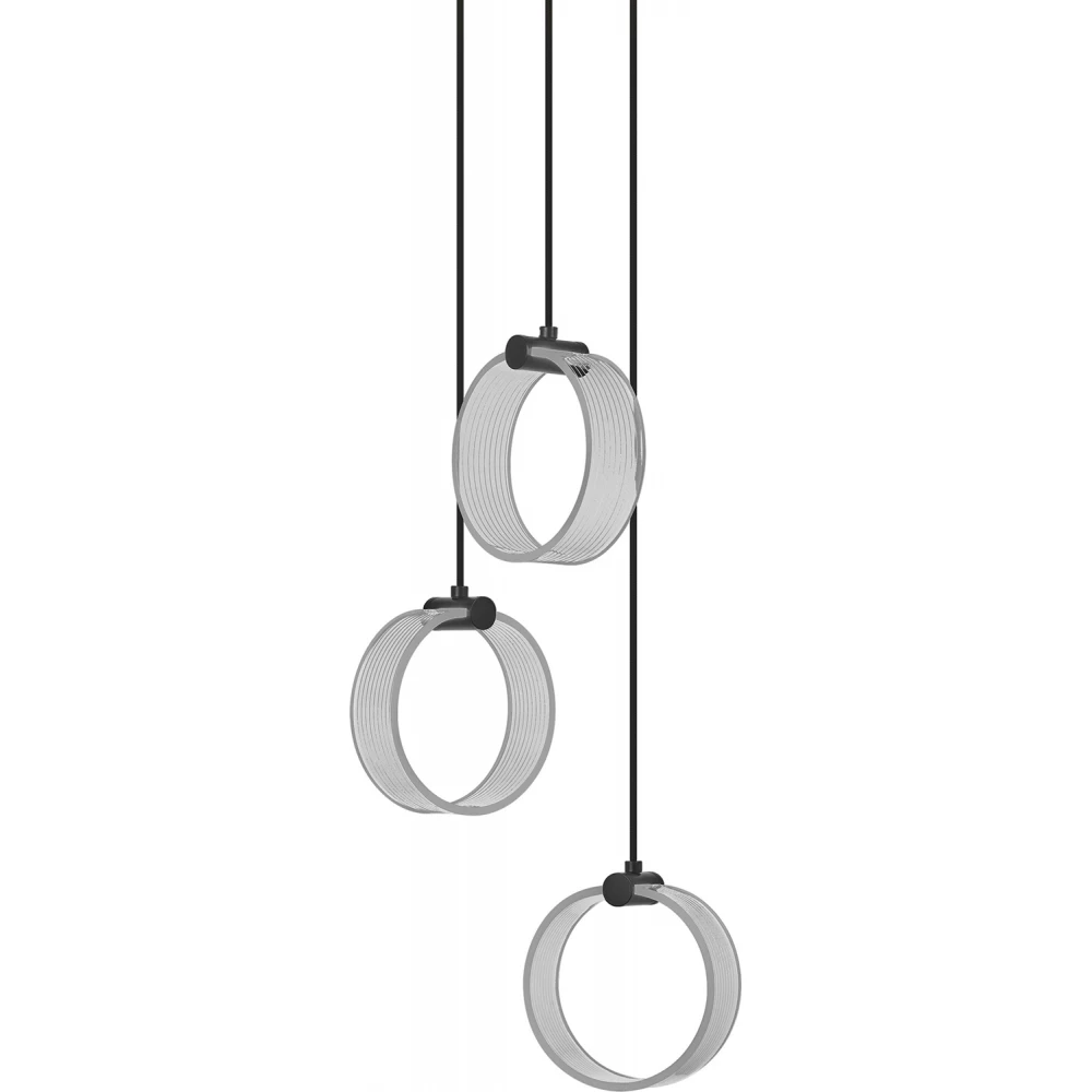 Decor Circle 3xpendant PL 20W click CCT black