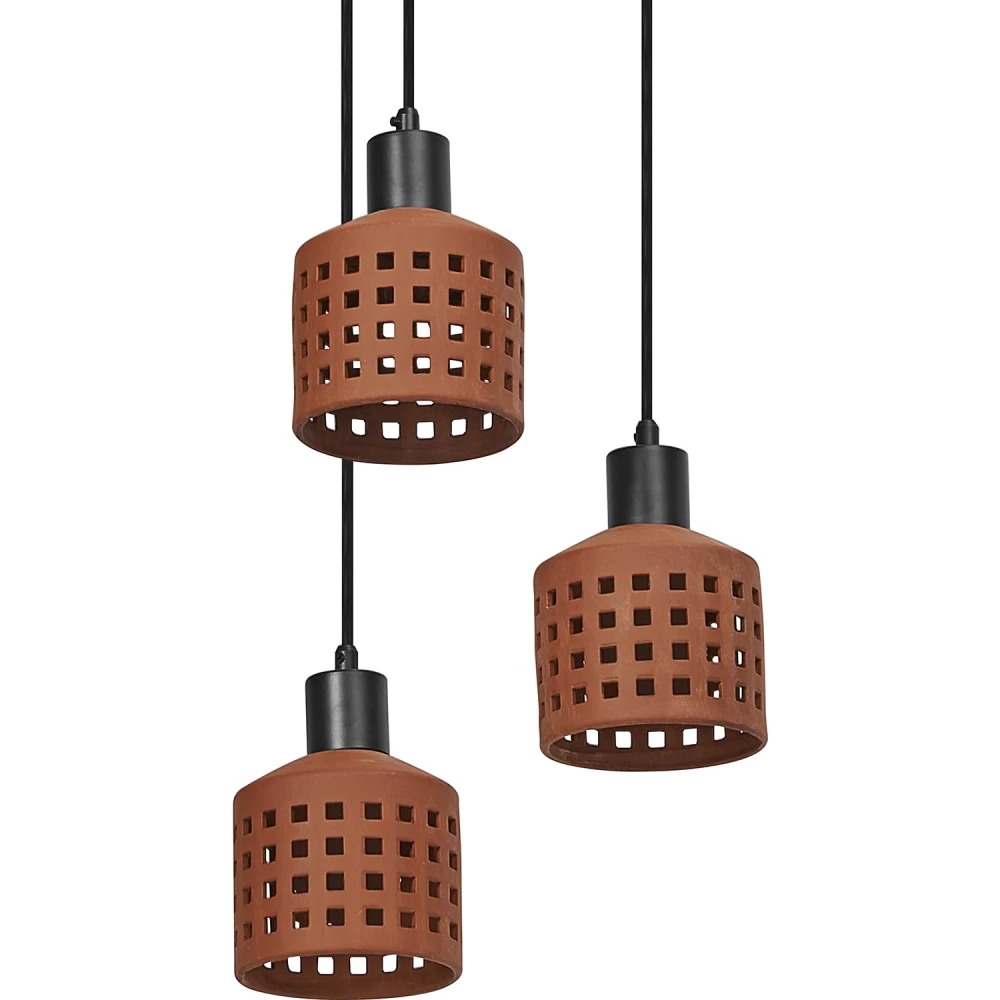 Ledvance Decor clay windows pendant PL 3xe27 brown