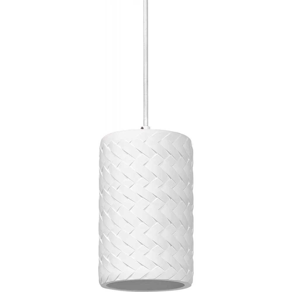Decor Plaster tube pendant e27 white