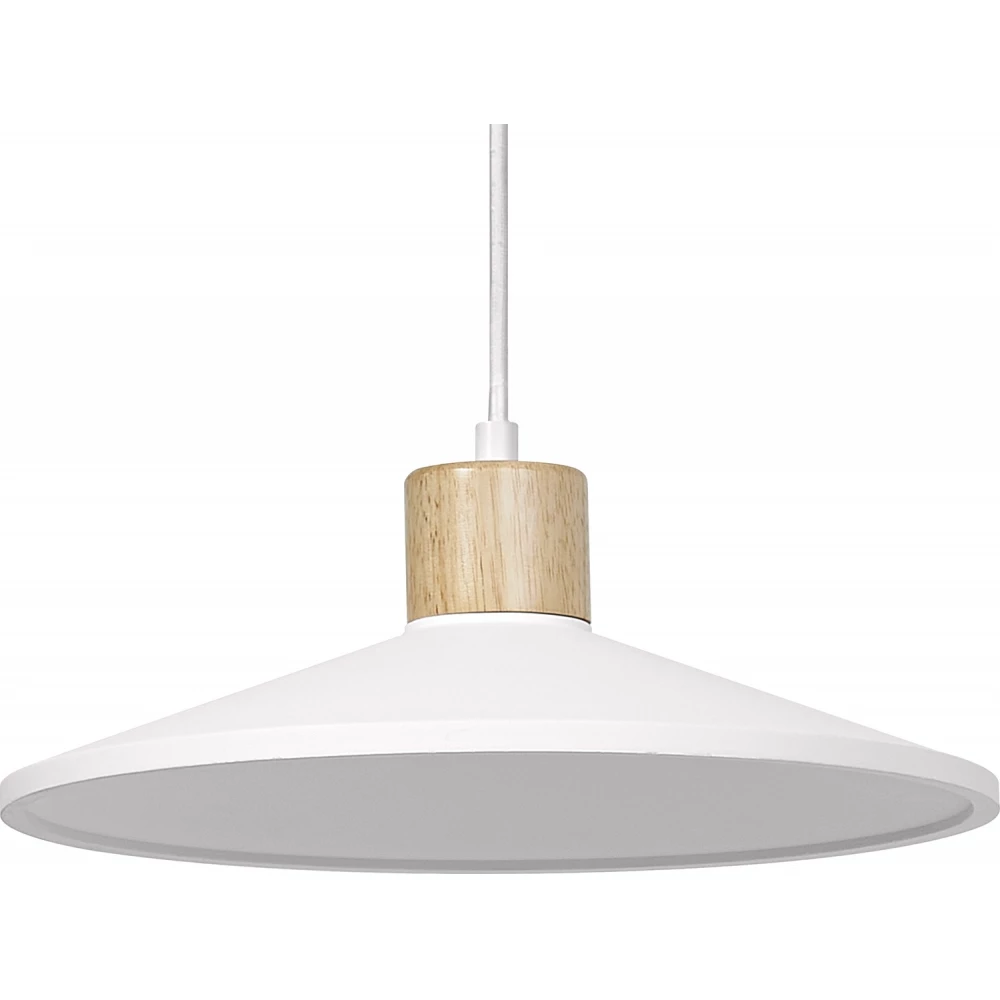 Decor Plaster wood pendant 320 MM e27 white