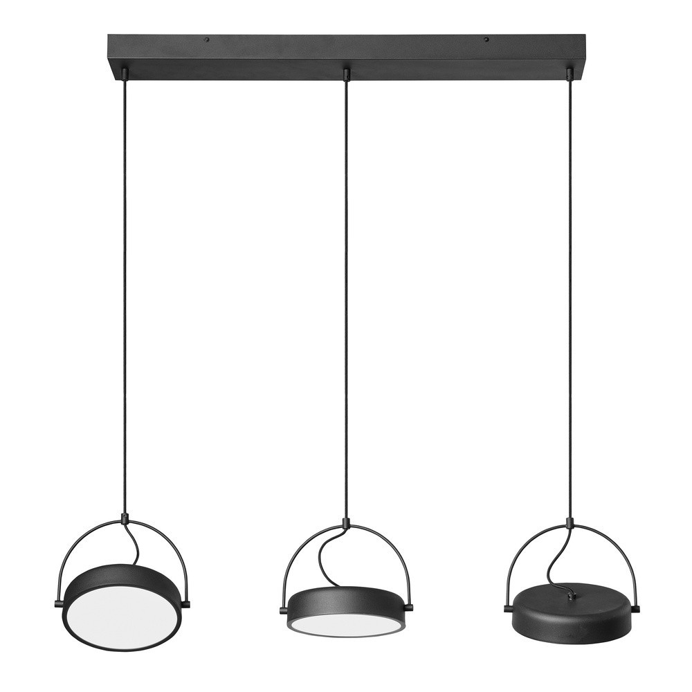 Decor Puck 3xpendant LN 36W 930 black