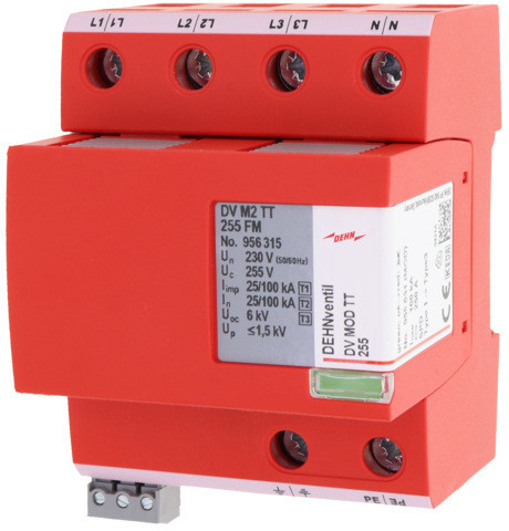 Dehn Combined Arrester type 1+2+3 ventil M2 four-pole F. TT A. TN-S SYS
