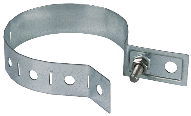 Dehn Downpipe Clamp 60-150MM, HDG ST with connection bore D 10.5MM