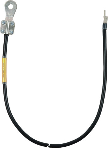 Dehn Earthing Cable 10MM² / L 0.6M black W. 1 cable lug (B)M8/10 A. 1 pin C