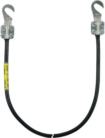 Dehn Earthing Cable 16MM² / L 10.0M black W. 2 open cable lugs (B) M8/M10 S