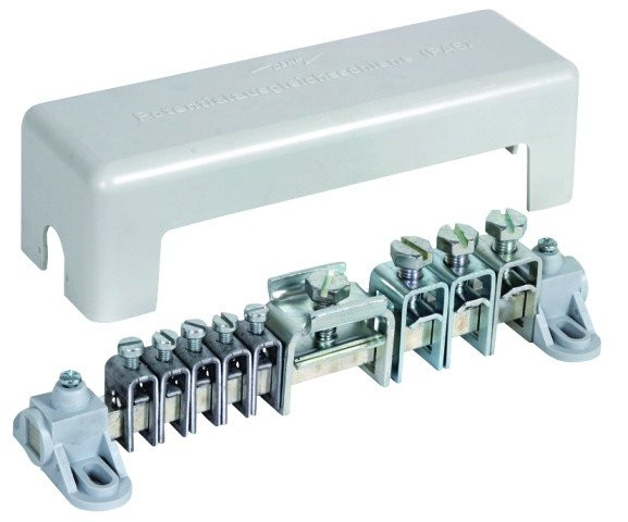 Dehn Equipotential bonding bar with cover 5X 2.5-25MM² 3x16-95MM² 1X FL 30X