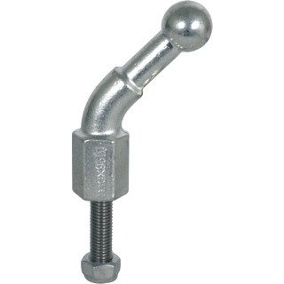 Dehn Fixed ball point D=25MM angled (45°) with threaded bolt and nut m12x4