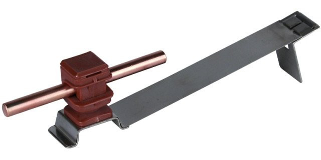 Dehn Roof con.hol.flexisnap STST/pla.brown H 16MM RD 8MM W.brace F.int