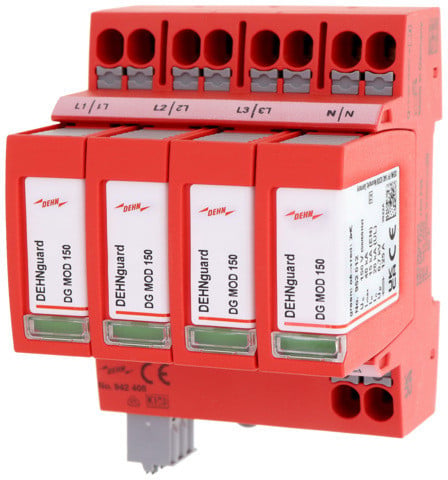 Dehn Surge Arrester type 2+3 guard MP 4-pole uc 150V for TN-S systems