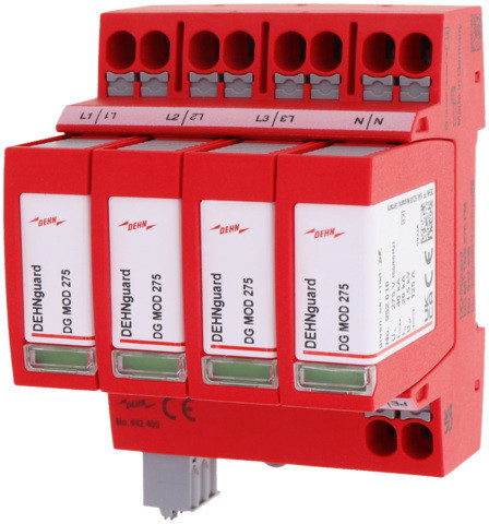 Dehn Surge Arrester type 2+3 guard MP FM 4-pole uc 275V for TN-S system