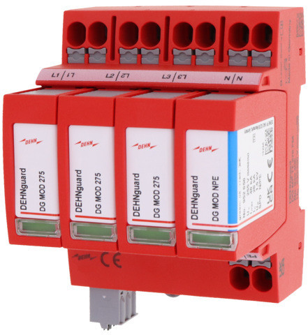 Dehn Surge Arrester type 2+3 guard MP FM 4-pole uc 275V for TT and TNS