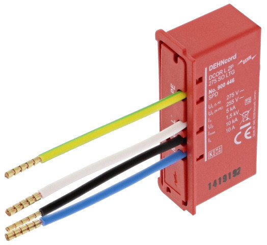 Dehn Surge Arrester type 2 cord 2-pole F. electr. installation systems